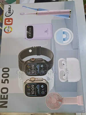 12-in-1 Smart Watch With "Airpod, Fan, Power Bank, Brush, Ring Light