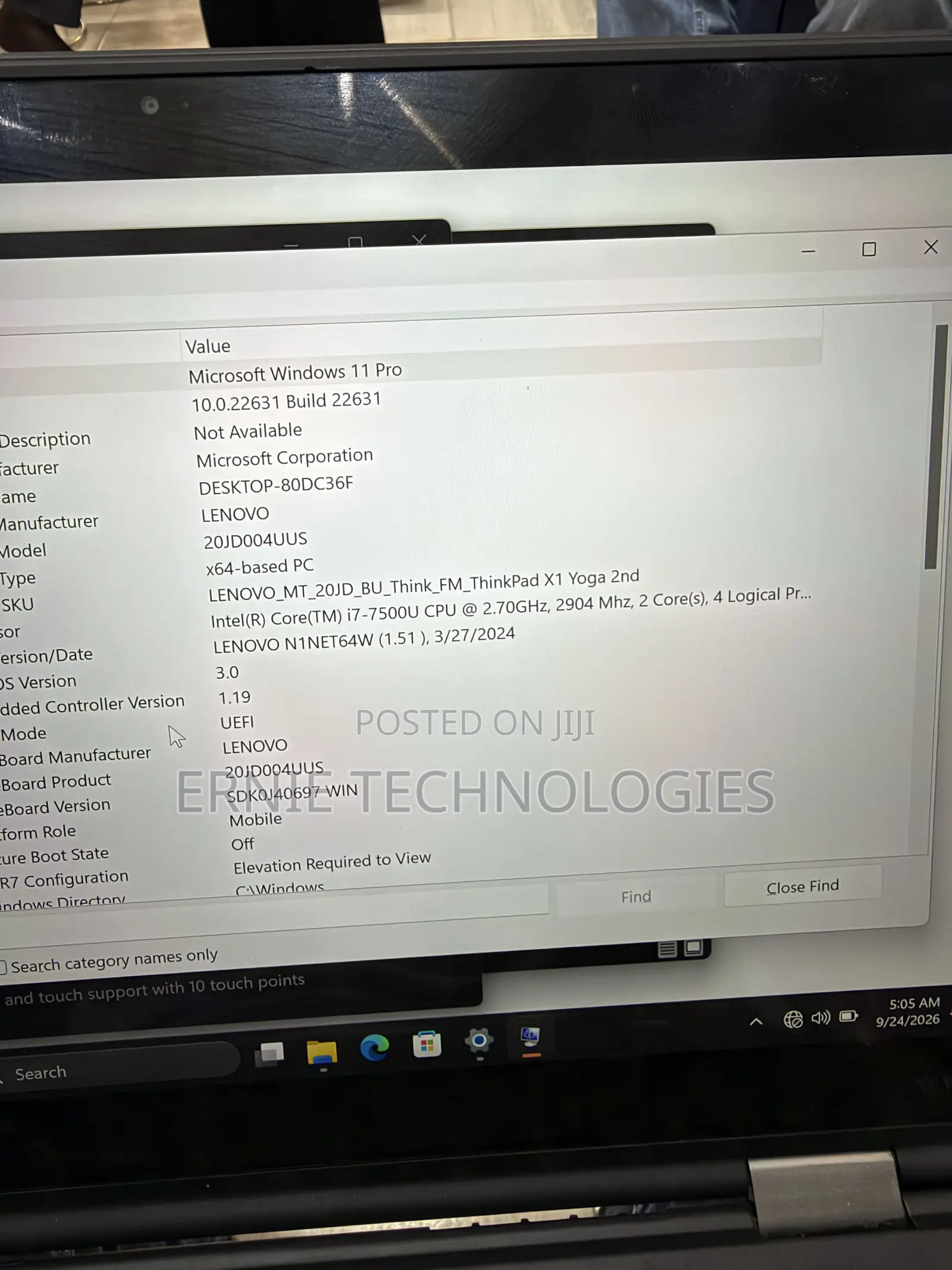 Laptop Lenovo ThinkPad X1 Yoga 8GB Intel Core i7 SSD 256GB