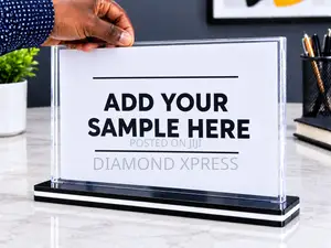 Premium Acrylic Display Stand – Clear Acrylic With Black Base