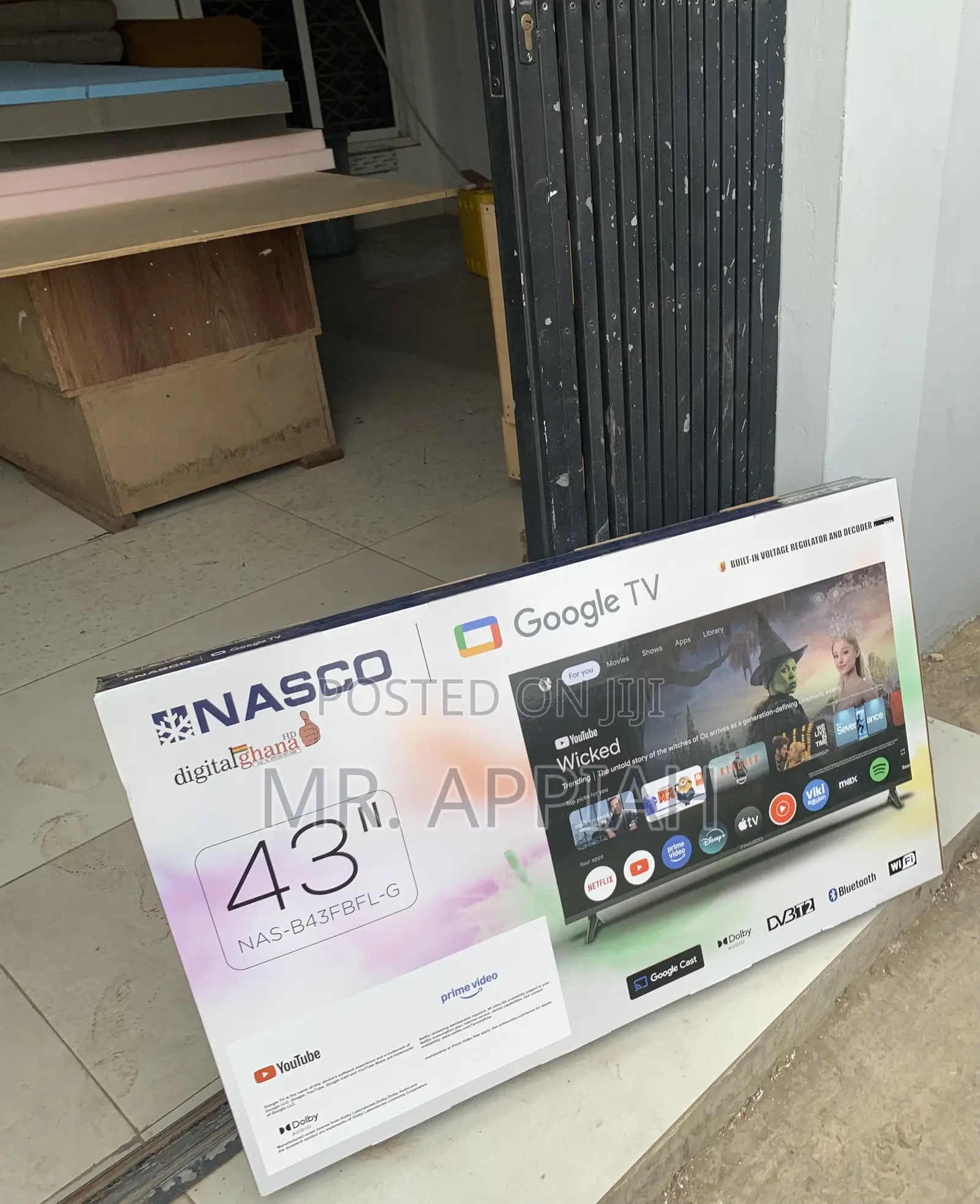 Classic Nasco 43” Full Hd Smart Satellite TV(Black)