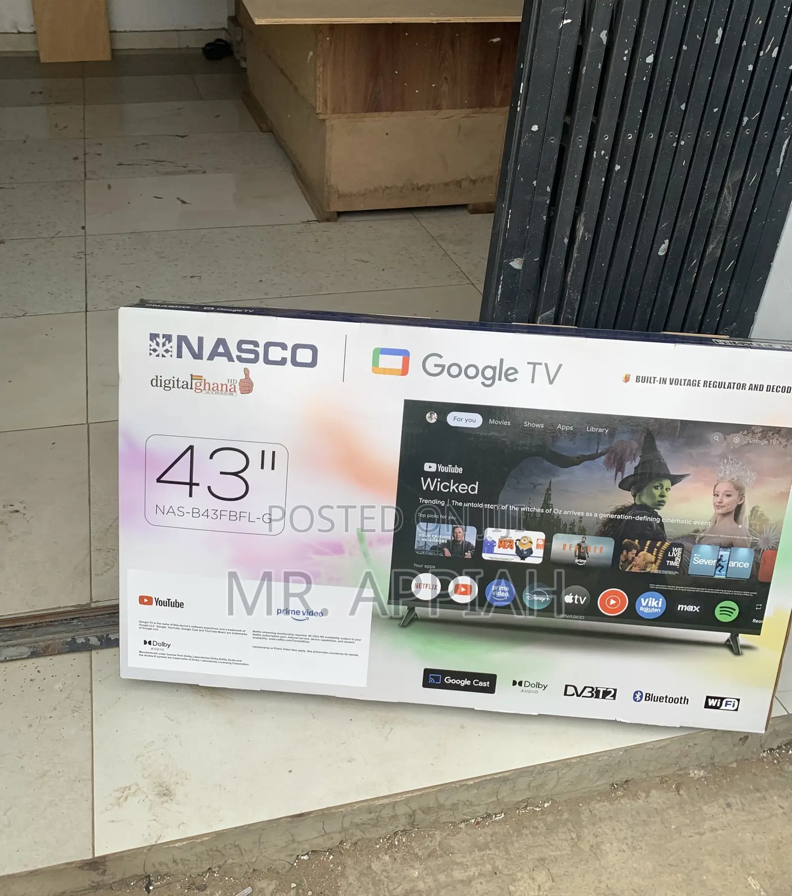 Choose Nasco 43” Led Smart Satellite TV(Black) 