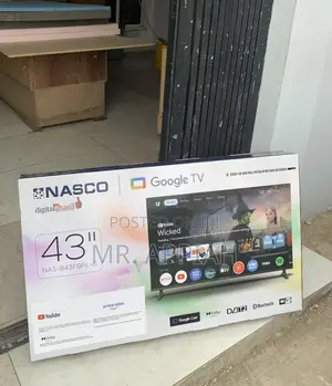 Super Classic Nasco 43” Smart Satellite Television(Black) 
