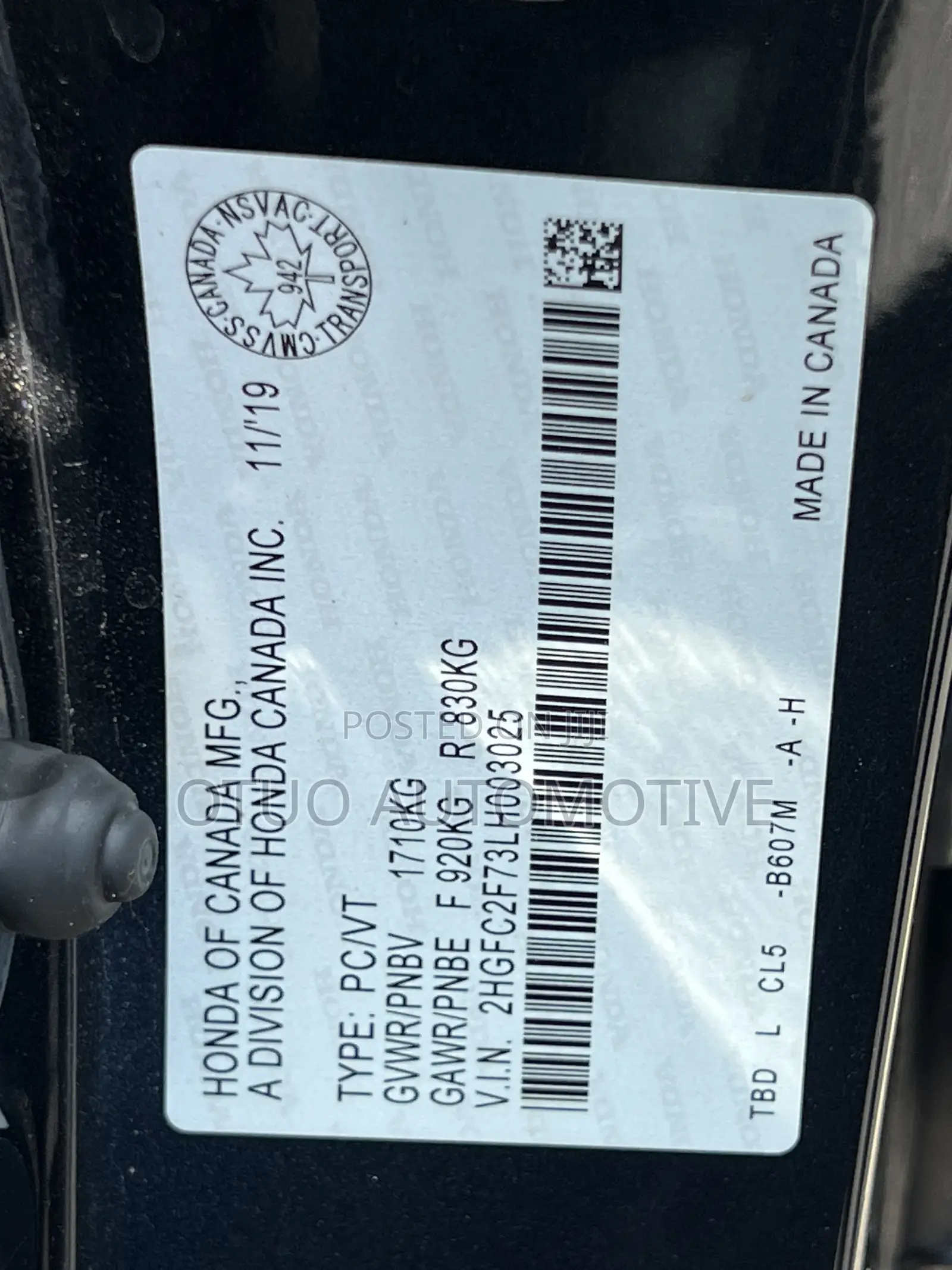 Honda Civic EX Sedan 2020 Gray