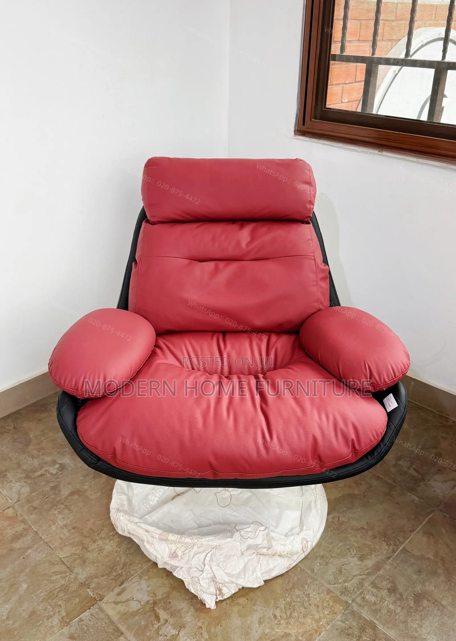 Luxury Red Armchair | Imported | Comfortable Elegant