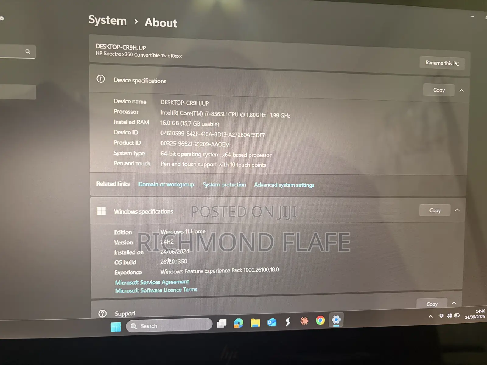 New Laptop HP Spectre X360 15 16GB Intel Core i7 SSD 512GB