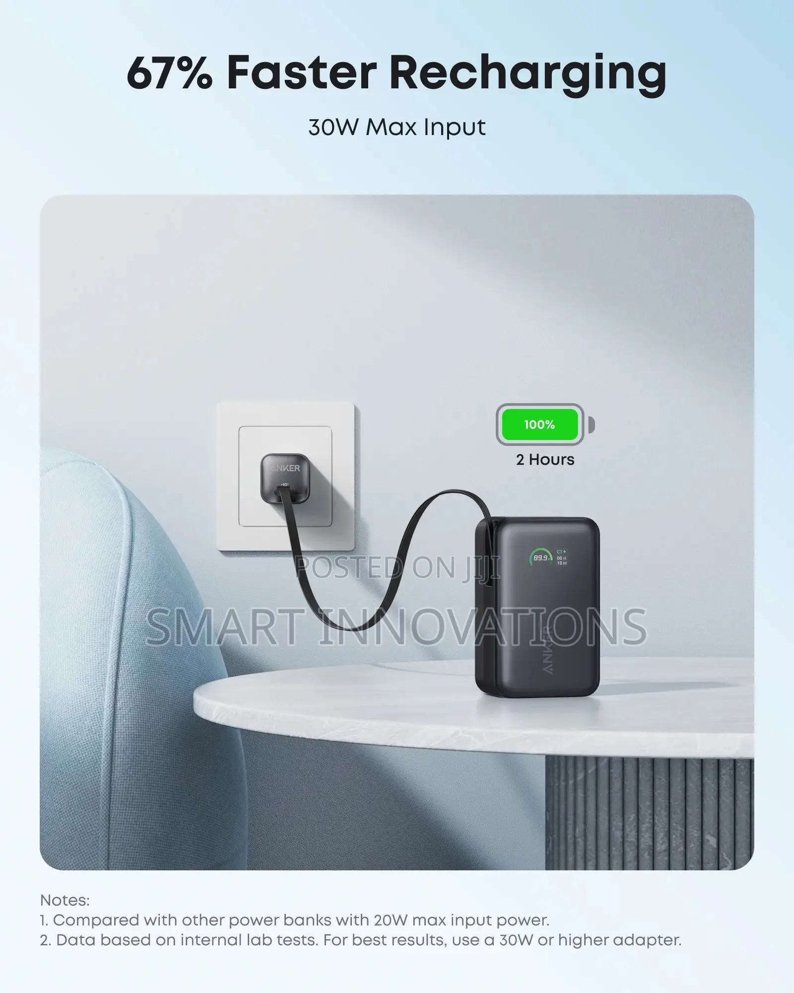 Anker Nano Power Bank (, 45W, Built-in Retractable USB-C Cable)