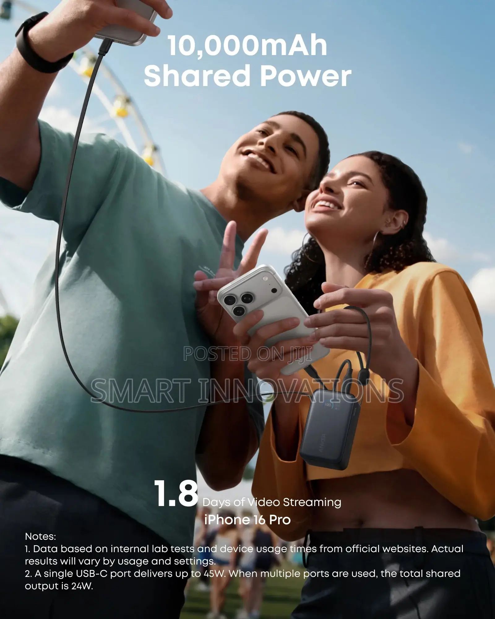 Anker Nano Power Bank (, 45W, Built-in Retractable USB-C Cable)