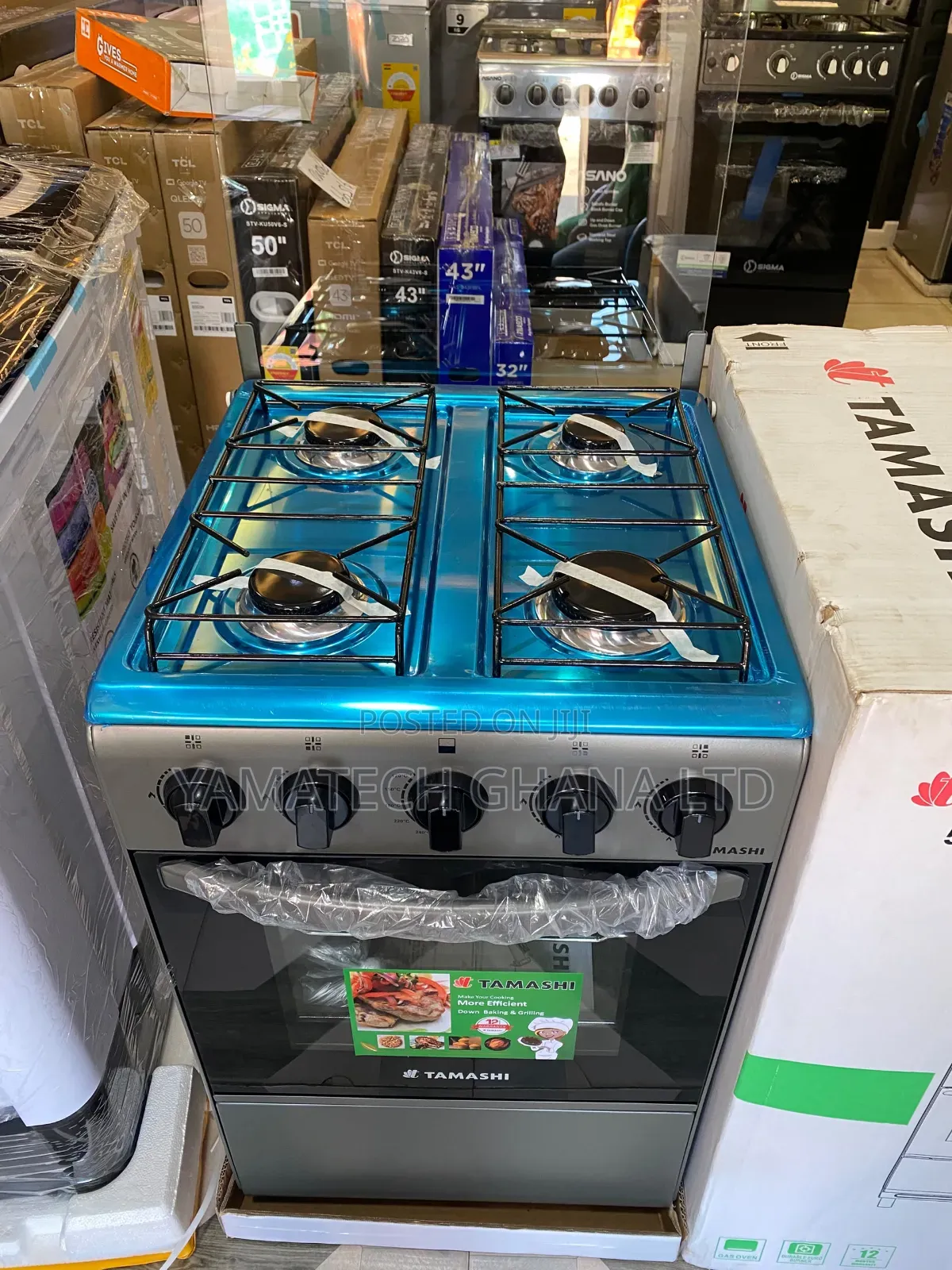 Tamashi Best Quality 50x50cm 4 Burner Gas Stove With Oven