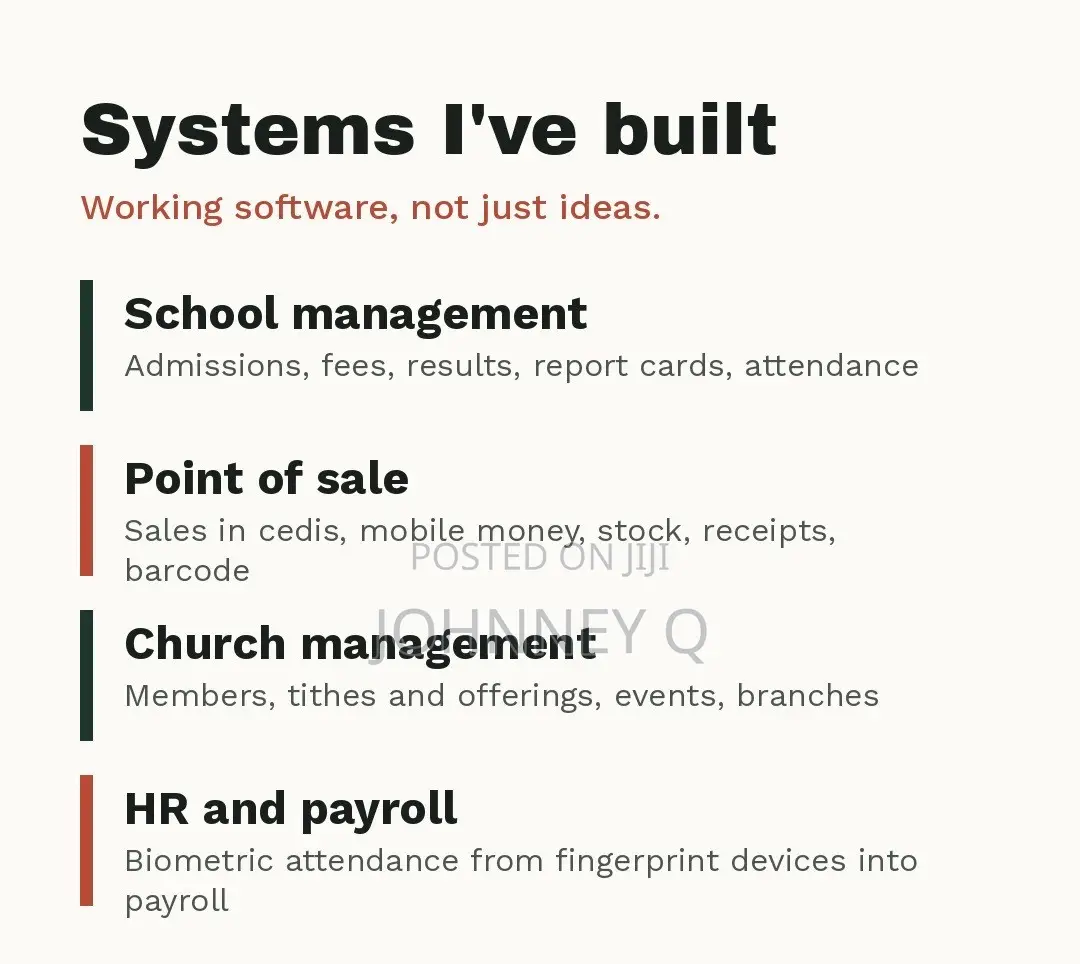Custom Software for Schools, Shops, Churches Companies