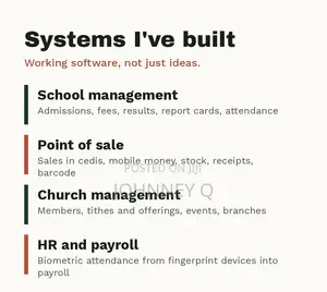 Custom Software for Schools, Shops, Churches Companies