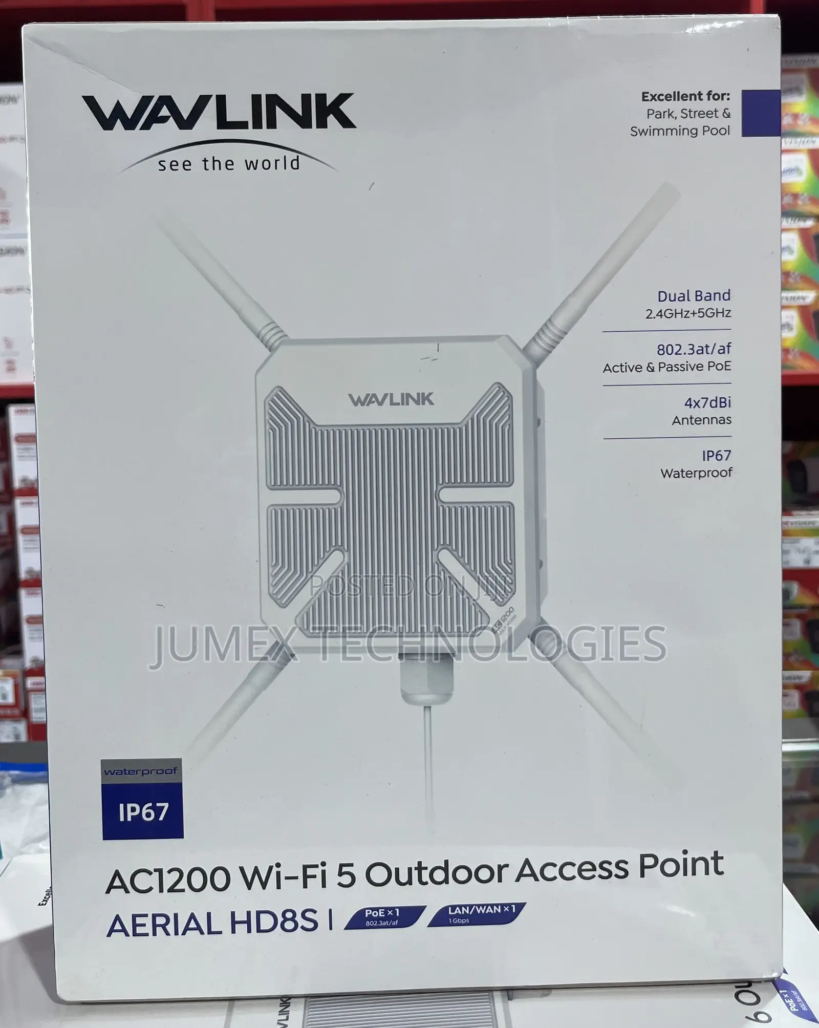WAVELINK AC1200 Wi-Fi 5 Outdoor Access Point AERIAL HD8S WL-WN588HA2