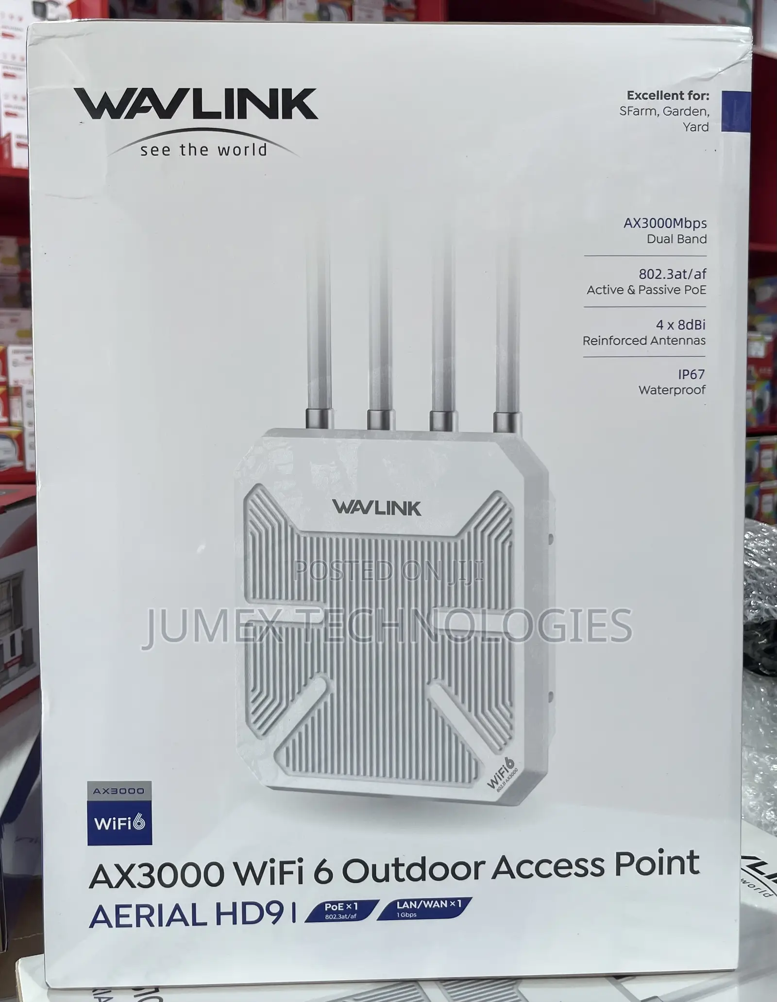 WAVELINK AX3000 WiFi 6 Outdoor Access Point AERIAL HD9 WL-WN573HX3