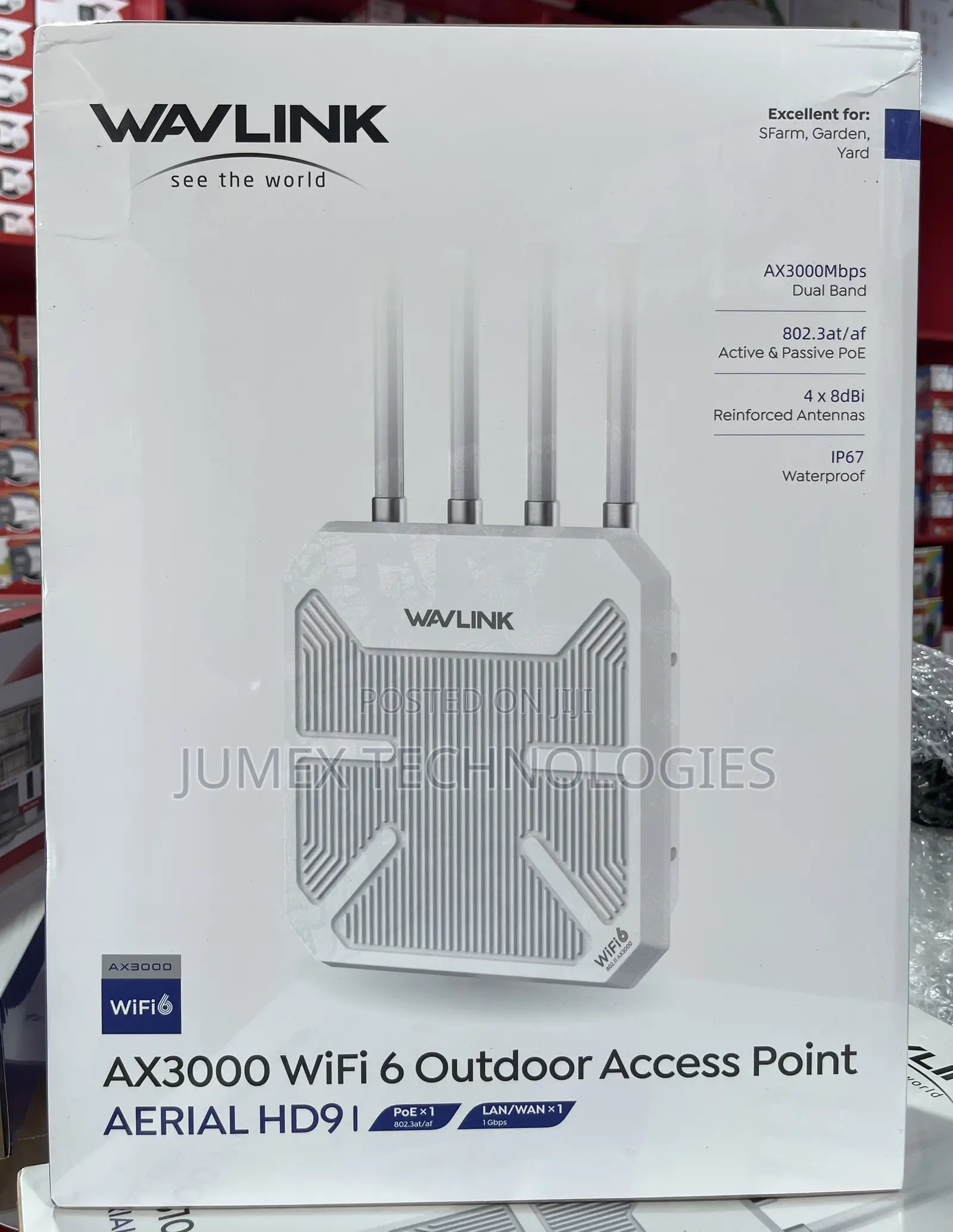 WAVELINK AX3000 WiFi 6 Outdoor Access Point AERIAL HD9 WL-WN573HX3