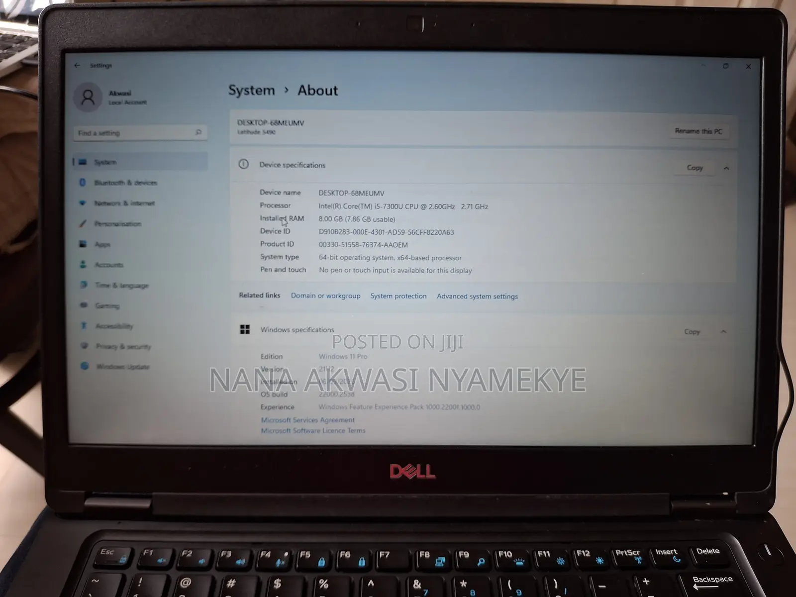 Laptop Dell Latitude 5490 8GB Intel Core i5 SSD 256GB
