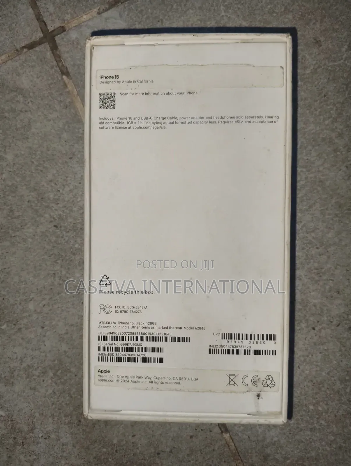 Apple iPhone 15 128 GB Black
