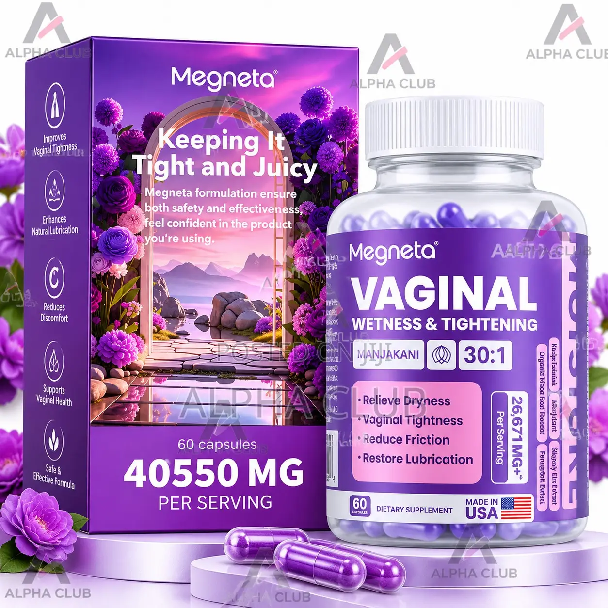 Megneta Vaginal Wetness Tightening Capsules – 60 Capsules
