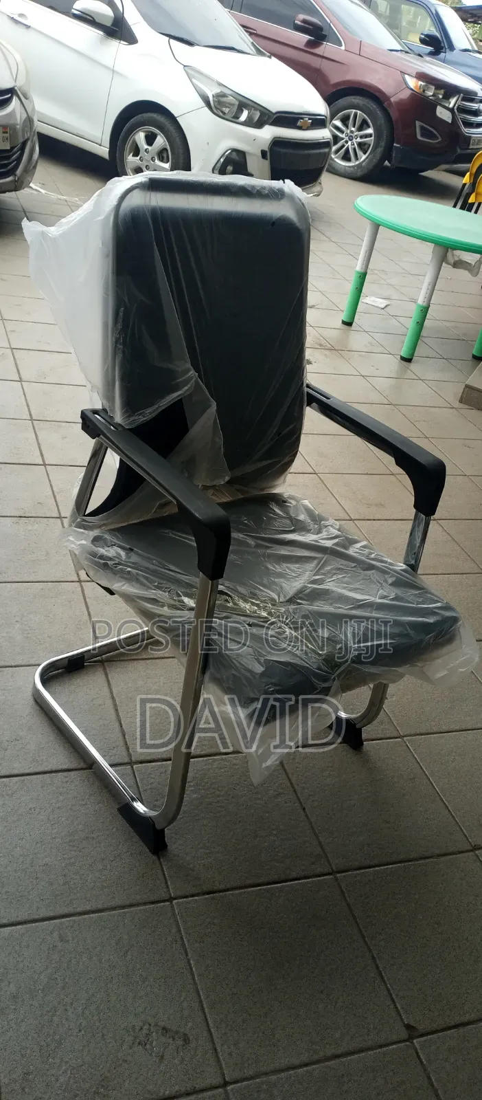 Executive High Back Leather Office Chair With Chrome Base