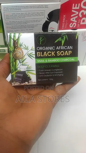 Organic African Snail and Bamboo Charcoal Soap