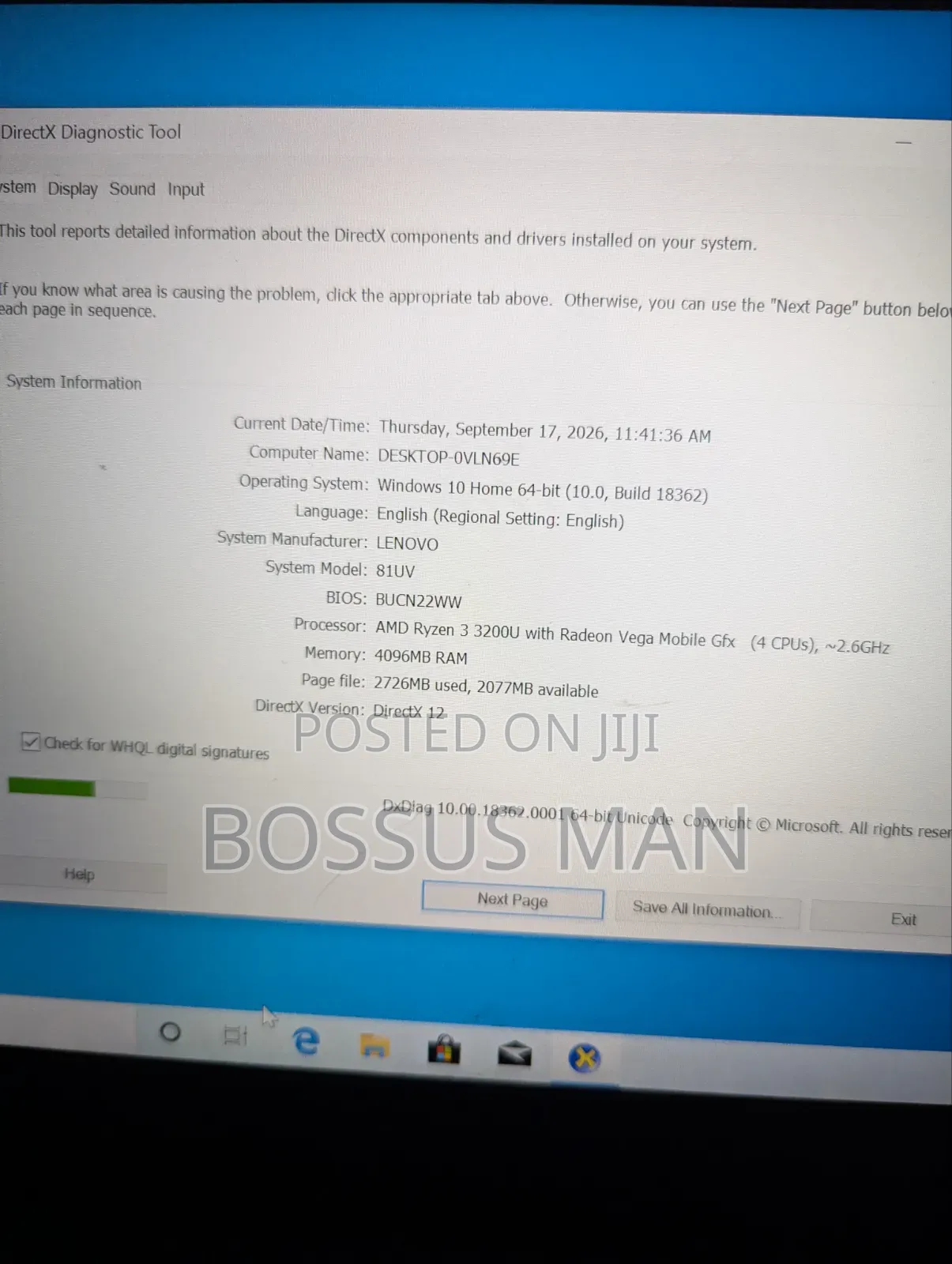 Laptop Lenovo 4GB AMD Ryzen 3 SSD 128GB