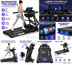 180Kg Maximum Weight Bearing Electric Workout Treadmill-Multi.