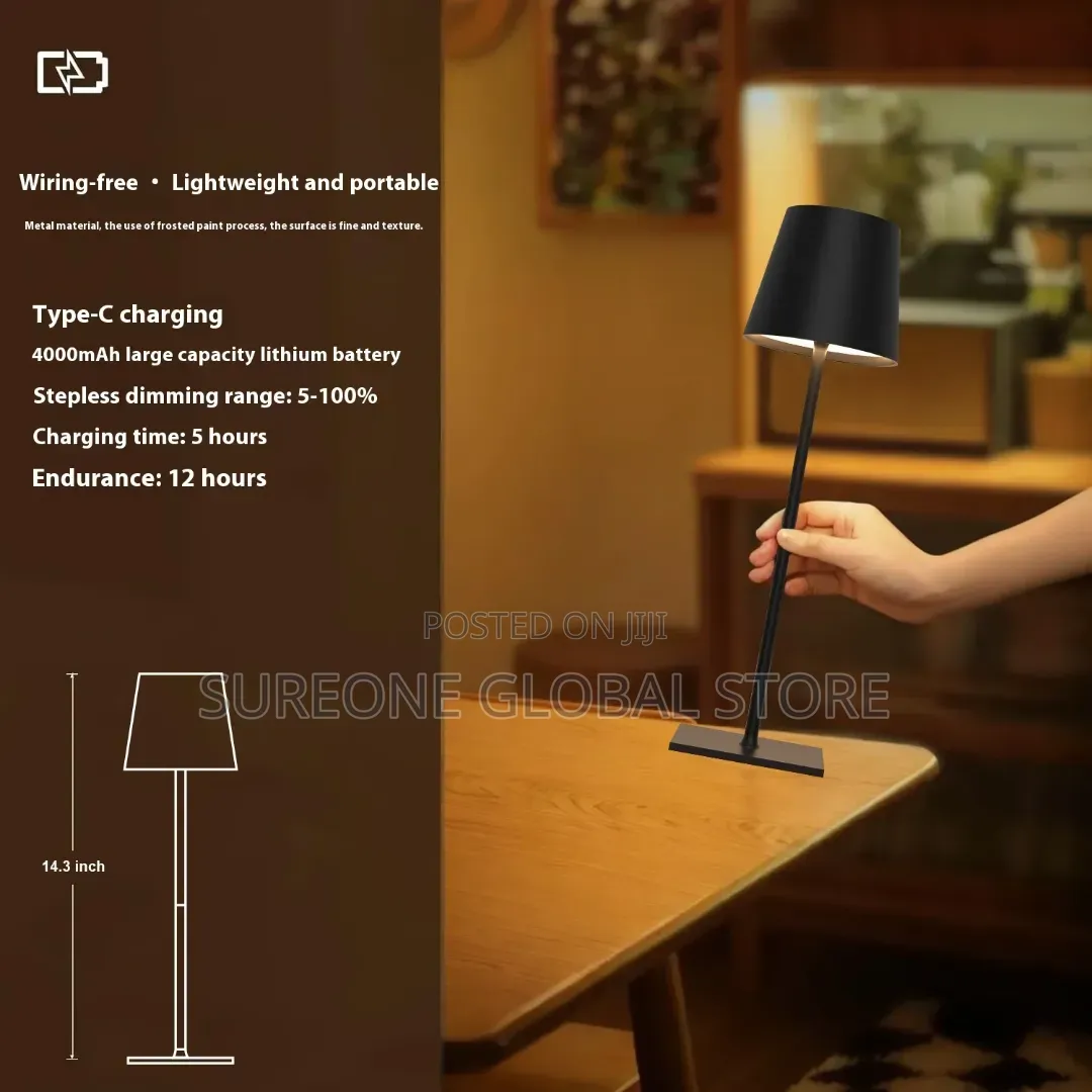 Rechargeable Table Light With Soft Touch