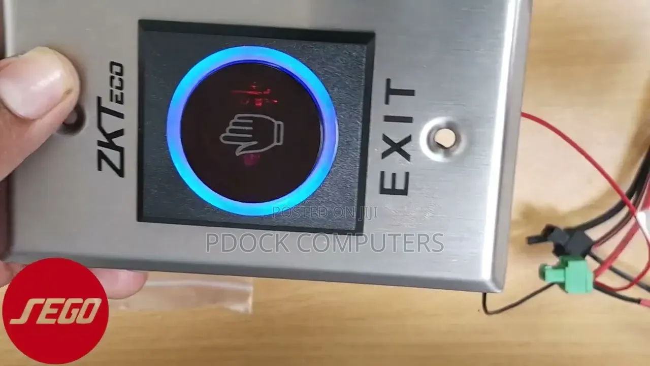 Exit Button TLEB102 Without Remote Zkteco (No Touch), Gang Box Include