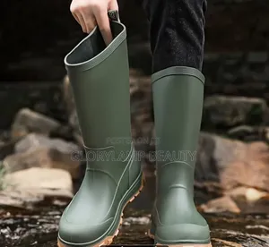 Waterproof Tall Rubber Rain Boots– High-Calf Non-Slip Mud & Work Boots