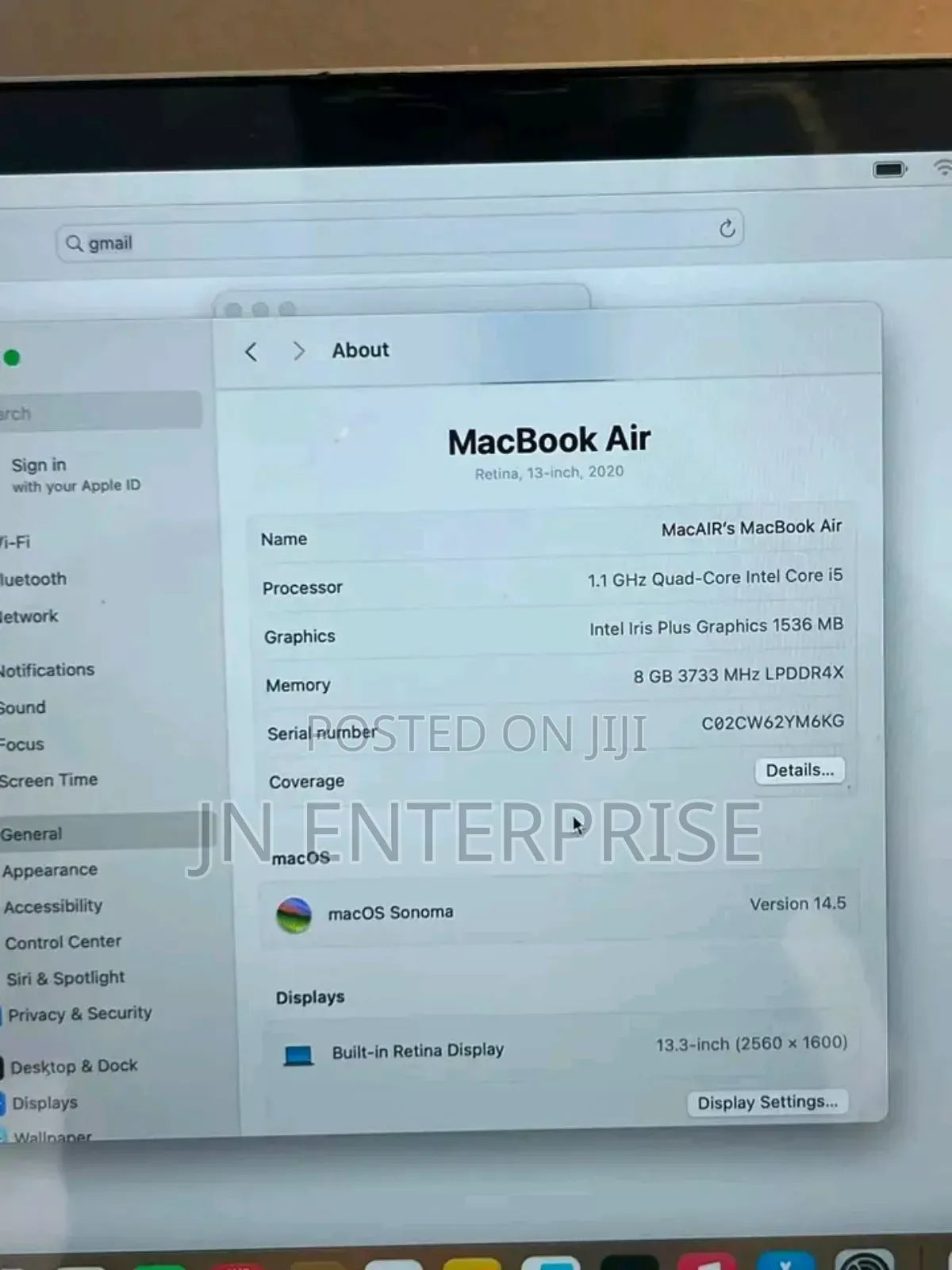 New Laptop Apple MacBook Air 2020 8GB Intel Core i5 SSD 512GB