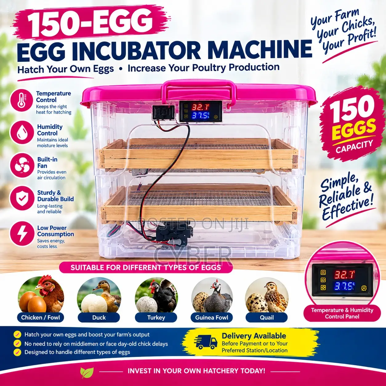 150-Egg Egg Incubator Machine