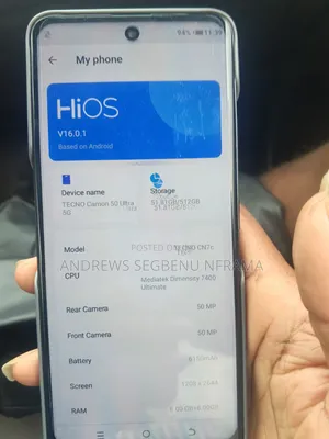 New Tecno Camon 50 Ultra 512 GB Gray
