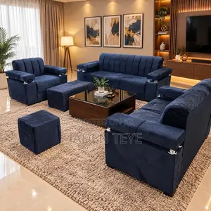 Brand New Luxury Blue Black Family Sofa
