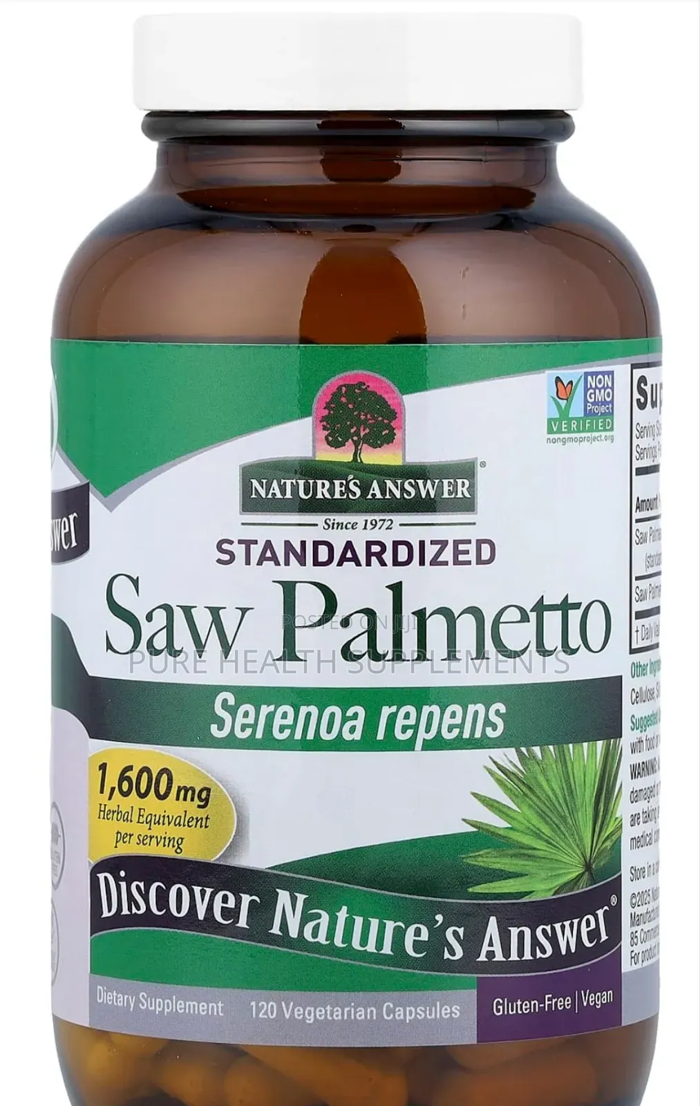 Saw Palmetto, Standardized Extract, Say No to Prostrate, 120 Veg Caps