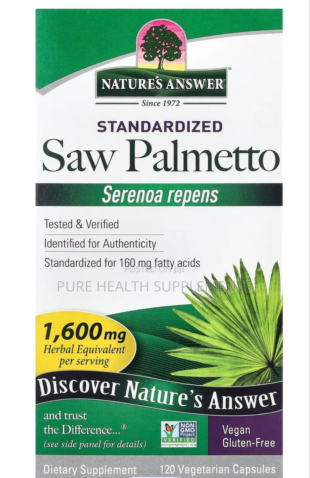 Saw Palmetto, Standardized Extract, Say No to Prostrate, 120 Veg Caps