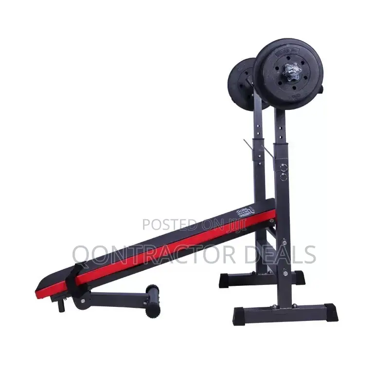 Qontractor Sports Gym Bench Barbell Rack Adjustable