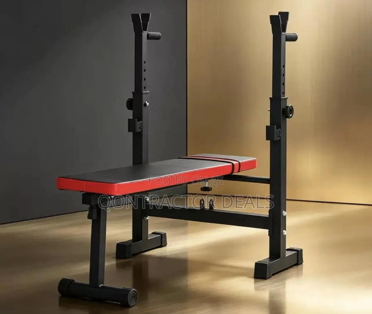 Qontractor Sports Gym Bench Barbell Rack Adjustable