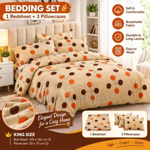 1 Kingsize Bedsheet 3 Pillow Cases