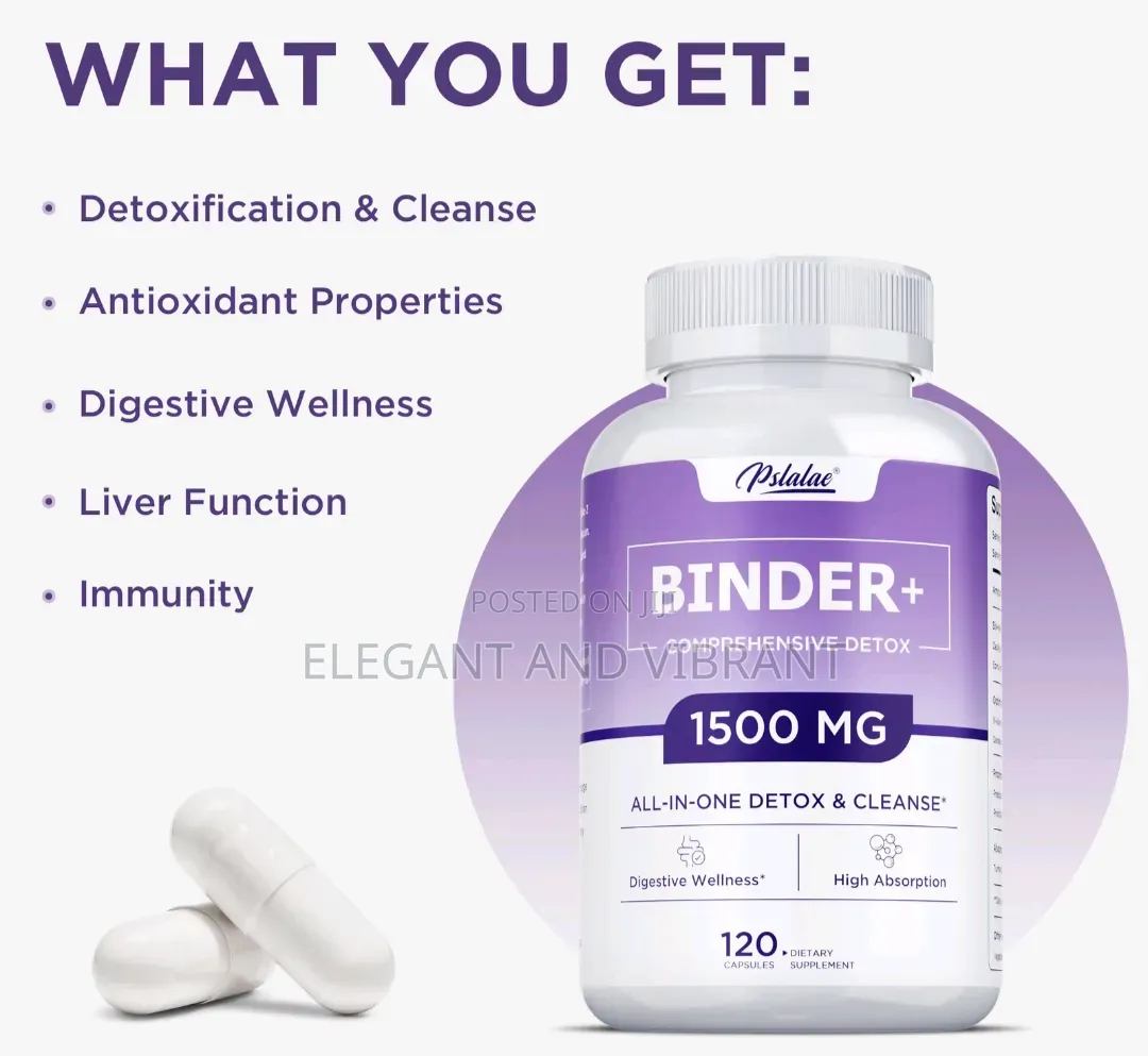 Binder Detox - Activated Carbon, Zeolite-Detox Support,Natural Cleanse