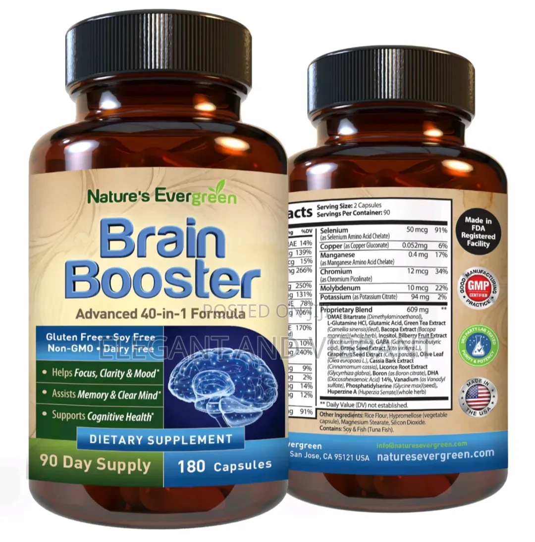 Brain Health Memory Booster, Focus Function Clarity Nootropic Supp