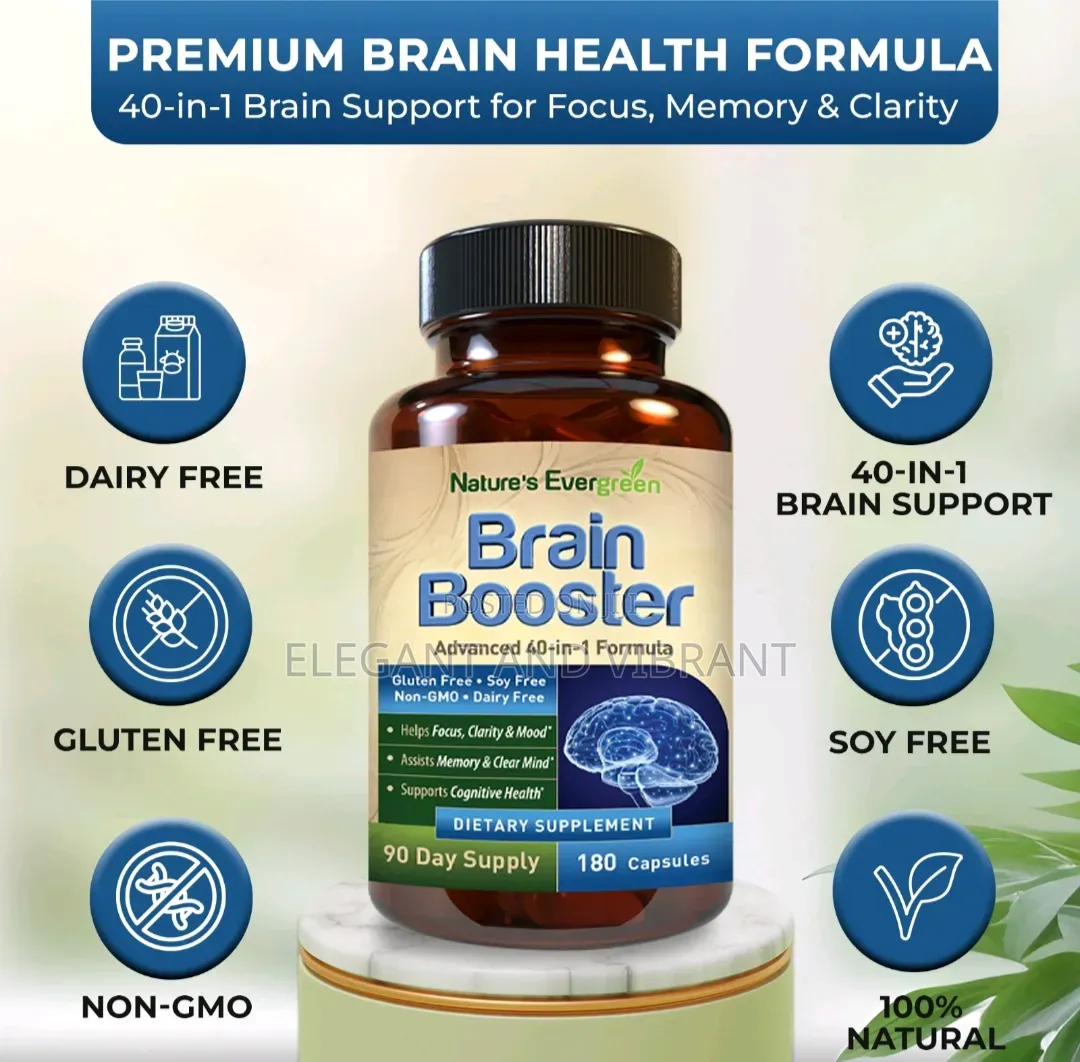 Brain Health Memory Booster, Focus Function Clarity Nootropic Supp