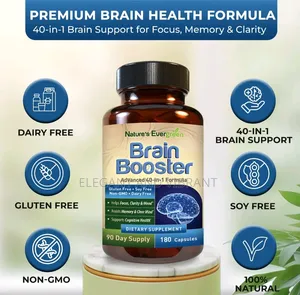 Brain Health Memory Booster, Focus Function Clarity Nootropic Supp