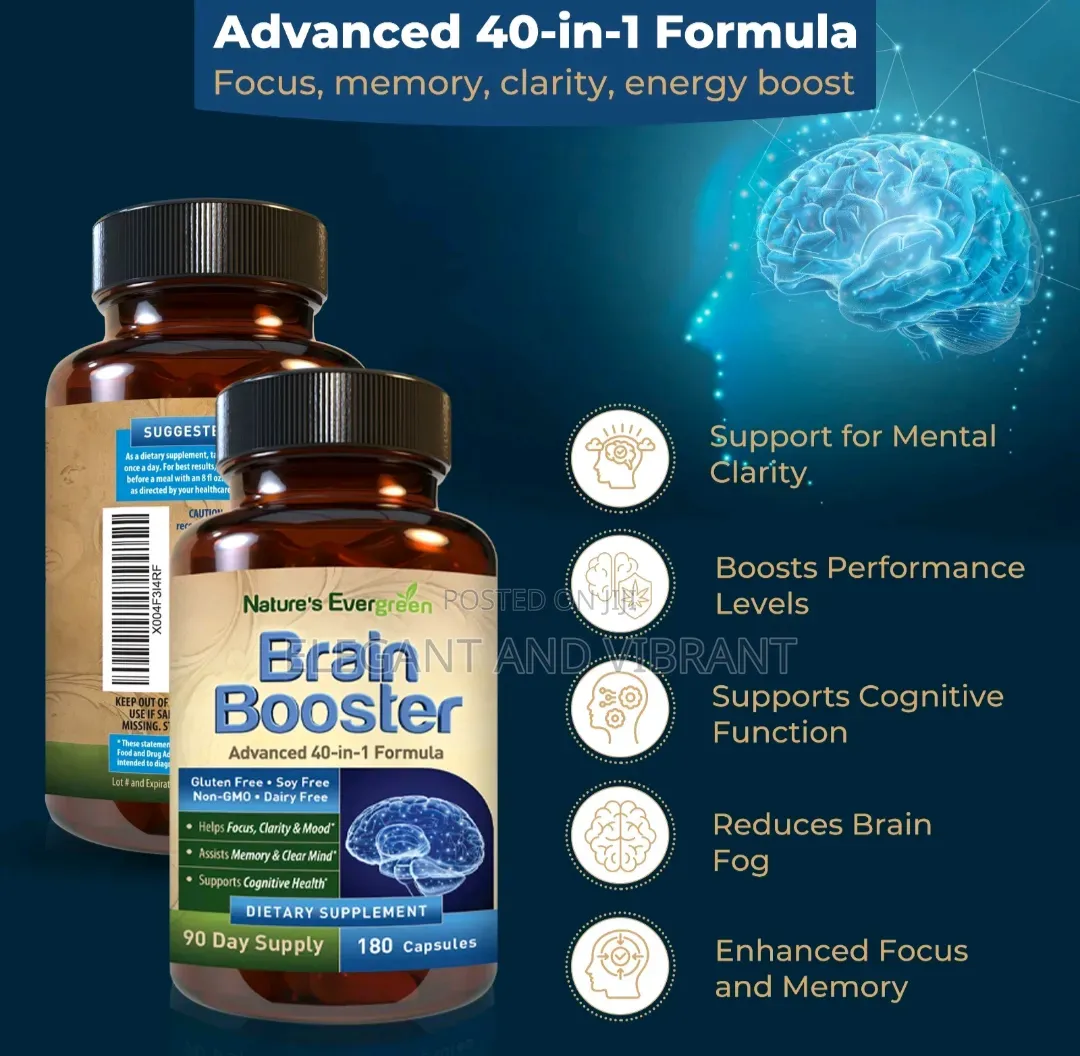 Brain Health Memory Booster, Focus Function Clarity Nootropic Supp