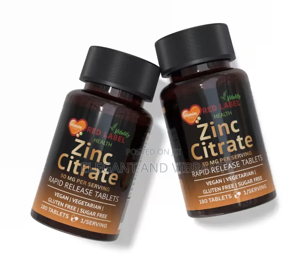Zinc Citrate 50mg Tablets, 180 High Strength Zinc for Men Women