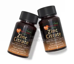 Zinc Citrate 50mg Tablets, 180 High Strength Zinc for Men Women