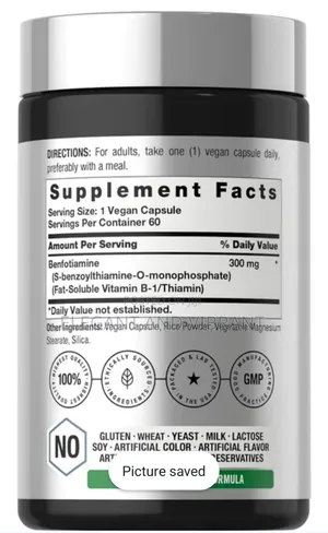 Befotiamin 300mg 60 Capsules