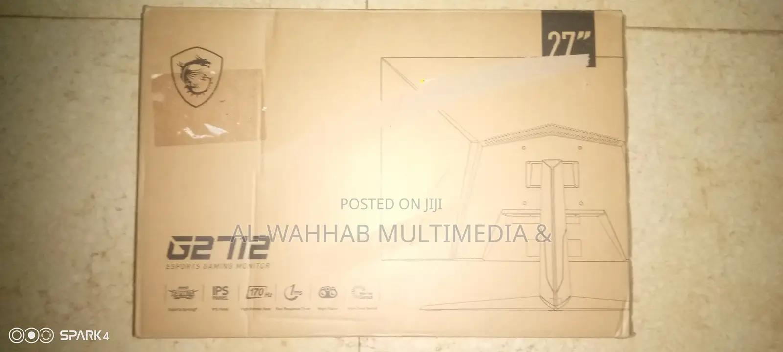 MSI 27 Inches Gaming Monitor With Broken Screen (Read Description)