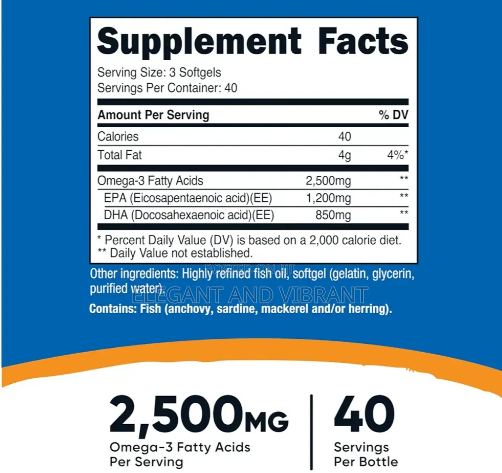 Omega 3 Fish Oil From Nutricost 2500mg