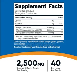 Omega 3 Fish Oil From Nutricost 2500mg