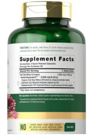 Irish Sea Moss 150 Capsules ,2250mg