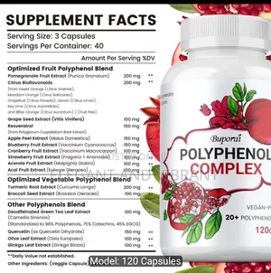 Polyphenol Complex Caps - With Trans Resveratrol,Grape Seed,Turmeric