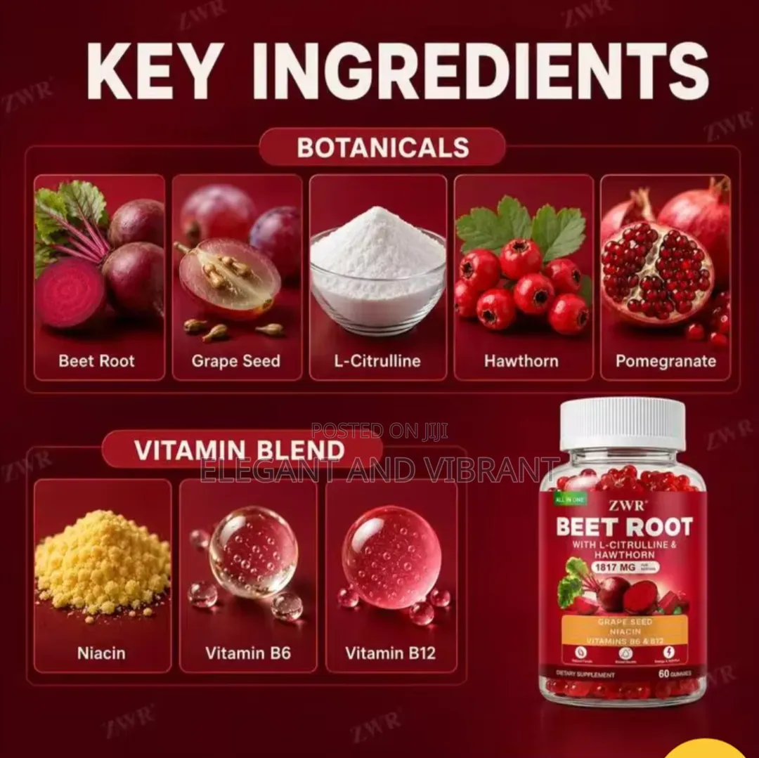 Himiyer Beet Root Gummies With L-Catrilline,Niacin and Hawthorn Berry